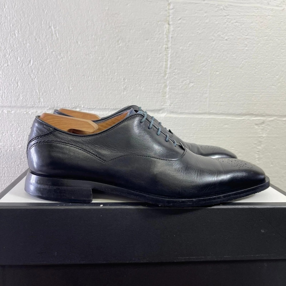 Oliver Sweeney Black Leather Oxford Dress Shoes Men's Size 7 US Made In Italy
